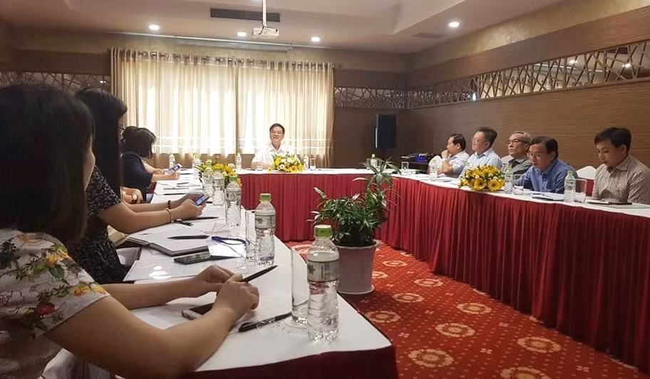 Quang cảnh chương trình Tổng kết công tác kiểm tra năm 2018 - phương hướng nhiệm vụ năm 2019 của Ban Kiểm tra Hội Nhà báo Việt Nam.