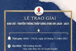Lễ trao giải báo chí dành cho học sinh, sinh viên sẽ diễn ra ngày 25/11