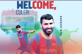 Sergio Aguero chính thức gia nhập CLB Barca
