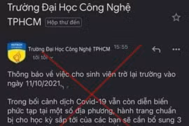 Thông tin Trường ĐH Công nghệ TP.HCM cho sinh viên trở lại trường là sai sự thật