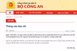 Khởi tố ông Nguyễn Duy Linh - nguyên cán bộ Bộ Công an