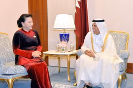 Chủ tịch Quốc hội Nguyễn Thị Kim Ngân hội kiến Chủ tịch Hội đồng Shura - Qatar
