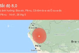 Peru bị rung chuyển bởi động đất mạnh 8 độ Richter