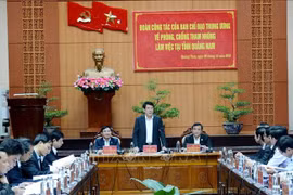 Đại tướng Lương Cường cùng đoàn công tác kiểm tra công tác phòng, chống tham nhũng tại tỉnh Quảng Nam