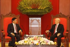 Tổng Bí thư, Chủ tịch nước Nguyễn Phú Trọng tiếp Thủ tướng Lào