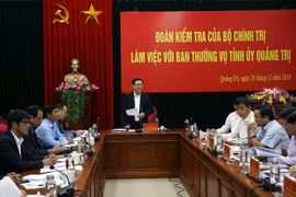 Đoàn kiểm tra của Bộ Chính trị làm việc với Ban Thường vụ Tỉnh ủy Quảng Trị