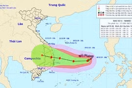 Bão số 6 (Nakri) giật cấp 15 đang hướng vào đất liền các tỉnh từ Quảng Ngãi đến Khánh Hòa