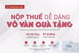 Tặng ngay 100.000đ cho 10.000 khách hàng thực hiện nộp thuế qua Agribank