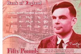 Thiên tài Alan Turing sẽ xuất hiện trên tờ 50 bảng Anh