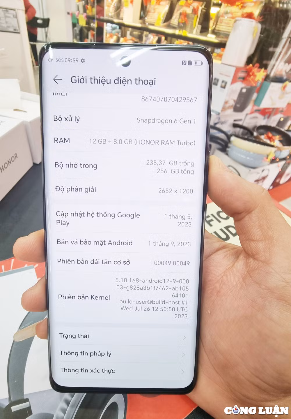 honor x9b dat chuan 5 sao chong va dap tu sgs thuy si hinh 4