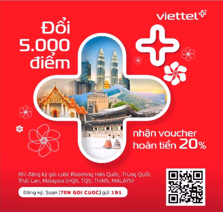 du xuan nam chau dau cung co qua tu viettel roaming hinh 1