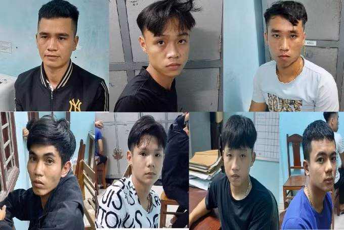 Các đối tượng liên quan đến việc đua xe, cướp giật mà cơ quan công an đã bắt giữ đươc.