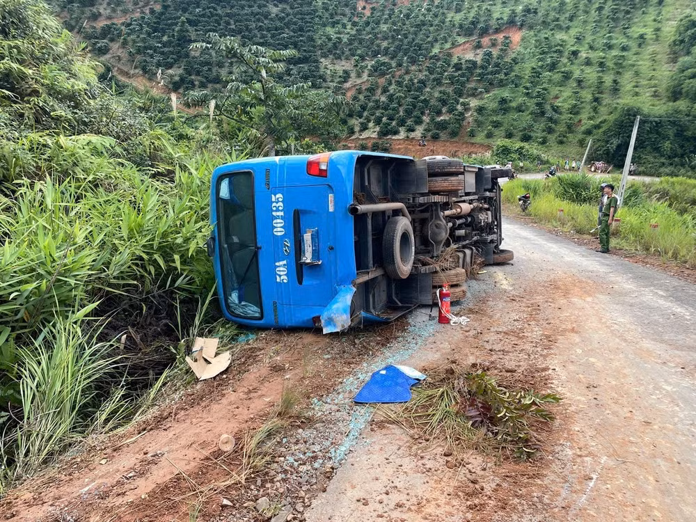 Hiện trường vụ tai nạn (Ảnh: Khánh Hồng).