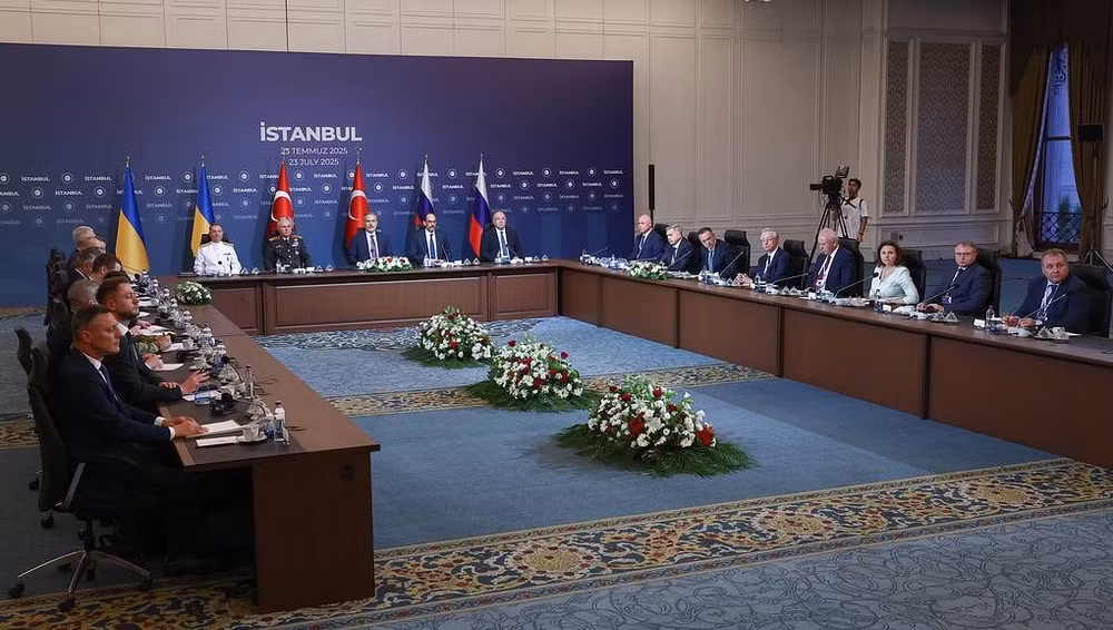 Quang cảnh cuộc đàm phán giữa Nga và Ukraine tại Istanbul, Thổ Nhĩ Kỳ vào ngày 23/7. Ảnh: TASS