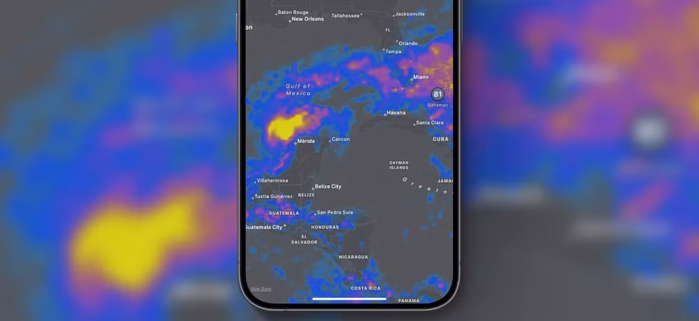 su dung tin nhan qua ve tinh tren ios 18 ung pho voi bao milton hinh 1