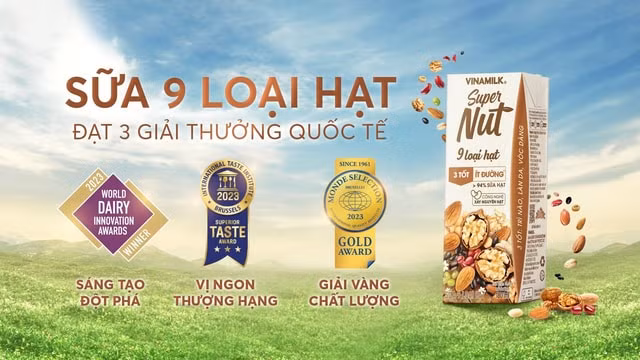 3 giai thuong quoc te sua 9 loai hat vinamilk super nut hinh 1
