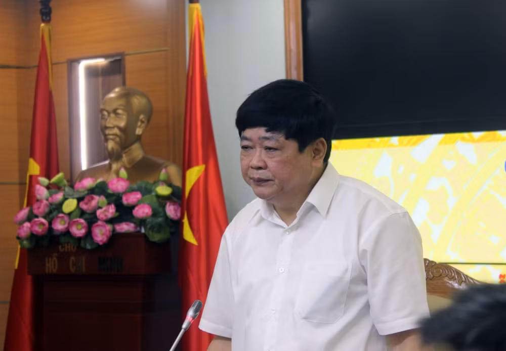 Ông Nguyễn Thế Kỷ, Tổng Giám đốc VOV phát động toàn Đài ủng hộ đồng bào bị bão lũ miền Trung. Ảnh: vov.vn