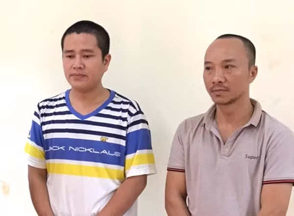 Các đối tượng trong vụ án tại cơ quan Công an. (Ảnh CAND)