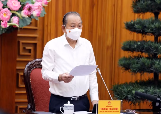 Phó Thủ tướng Thường trực phát biểu chỉ đạo tại cuộc họp Hội đồng Tư vấn đặc xá. Ảnh: VGP/Lê Sơn