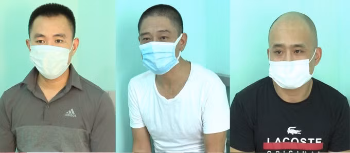 3 đối tượng cầm đầu: Nhân, Cường, Đông tại cơ quan công an