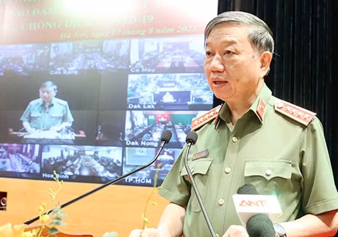 Đại tướng Tô Lâm, Ủy viên Bộ Chính trị, Bộ trưởng Bộ Công an phát biểu chỉ đạo tại Hội nghị.