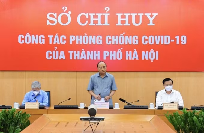 Chủ tịch nước Nguyễn Xuân Phúc phát biểu chỉ đạo tại buổi làm việc.