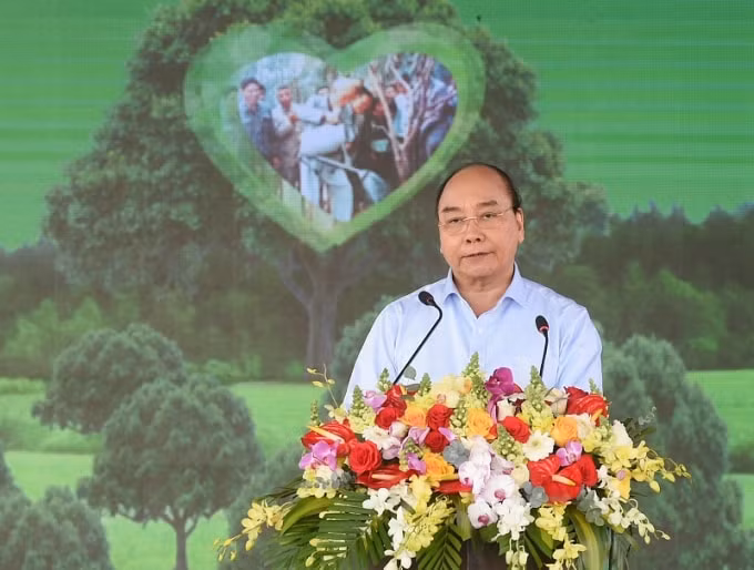 Thủ tướng Nguyễn Xuân Phúc phát biểu tại buổi lễ.