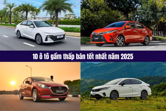 10 mẫu xe gầm thấp bán tốt nhất Việt Nam năm 2025