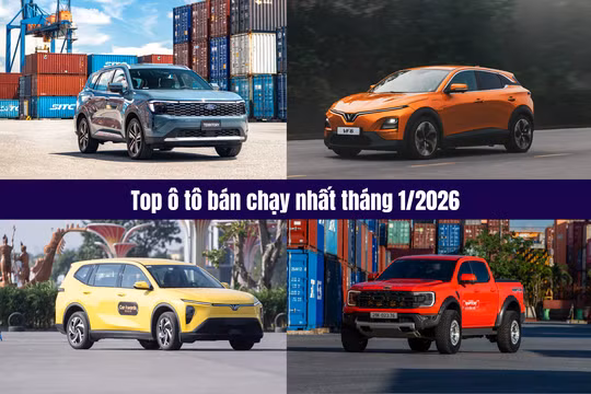 Top 10 ô tô bán chạy tháng 1/2026: Ford trở thành thế lực mới