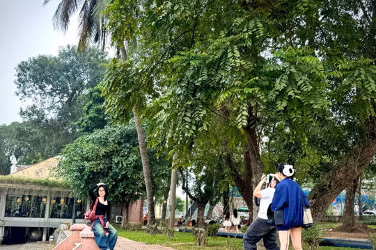 Công viên Thống Nhất hút giới trẻ check-in, tránh nóng thời điểm giao mùa