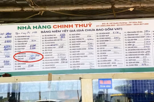 Công an thông tin về vụ việc hóa đơn bữa ăn gần 18 triệu đồng ở Sầm Sơn