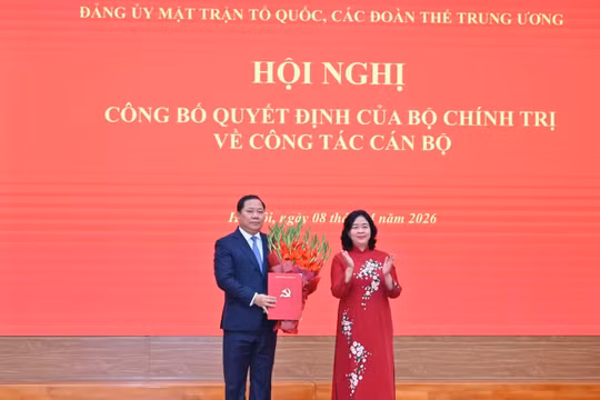 Ông Nguyễn Phi Long giữ chức Phó Bí thư Thường trực Đảng ủy Mặt trận Tổ quốc, các đoàn thể Trung ương