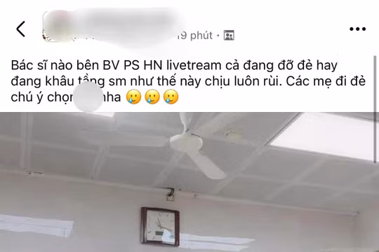 Tranh cãi xung quanh clip bác sĩ 'livestream trong phòng đẻ"
