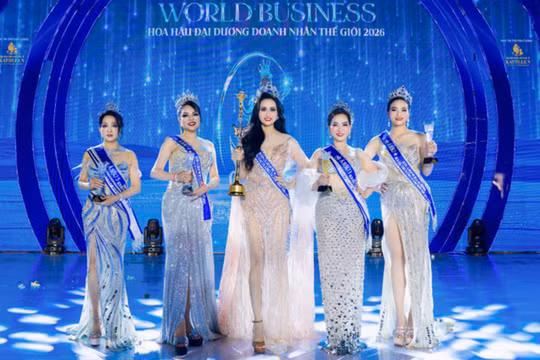 Tiến sĩ, nhà báo Vũ Thị Thanh Tâm đăng quang Hoa hậu Đại dương Doanh nhân Thế giới 2026