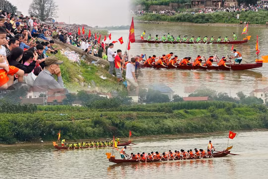 Sôi động hội thi bơi chải tại Lễ hội Chiến thắng Như Nguyệt