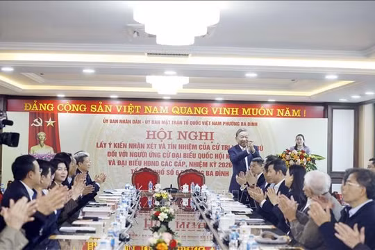 Tổng Bí thư dự Hội nghị lấy ý kiến cử tri nơi cư trú đối với người ứng cử đại biểu Quốc hội
