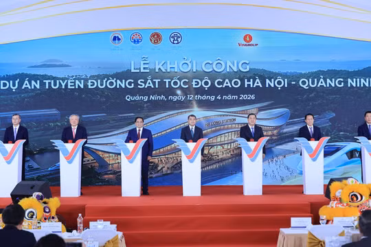Thủ tướng Lê Minh Hưng dự lễ khởi công tuyến đường sắt tốc độ cao Hà Nội-Quảng Ninh