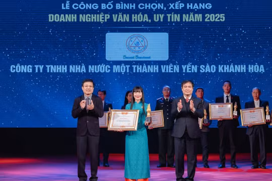 Vinh danh Yến sào Khánh Hòa Top 20 Doanh nghiệp văn hóa, uy tín năm 2025