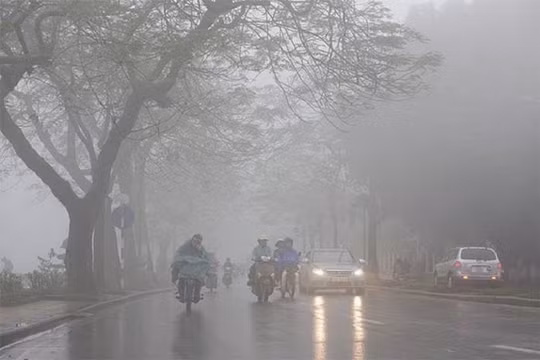 Dự báo thời tiết ngày 25/1: Hà Nội mưa nhỏ, sương mù, trời rét 13 độ