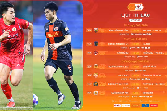 Điểm tin thể thao 29/1: V.League trở lại với trận cầu đinh, futsal Việt Nam thắng trận thứ hai tại giải châu Á