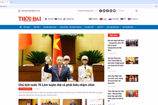 Phát triển chuyên trang báo chí đối ngoại bằng 5 ngôn ngữ trên Tạp chí Thời đại điện tử