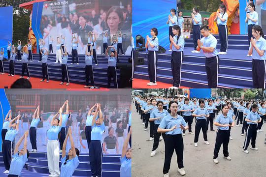 Hơn 500 cán bộ, giảng viên, sinh viên y dược cổ truyền đồng diễn dưỡng sinh hưởng ứng Ngày Sức khỏe toàn dân 2026