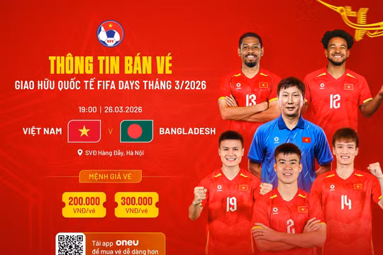 Điểm tin thể thao 24/3: Bán vé trận Việt Nam - Bangladesh, World Cup Pickleball 2026 diễn ra tại Đà Nẵng