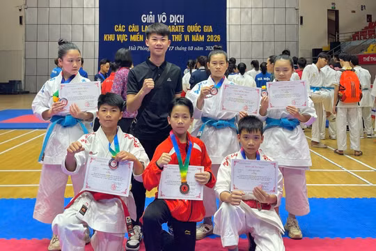 Karate Cao Bằng khởi đầu năm 2026 ấn tượng với 6 huy chương