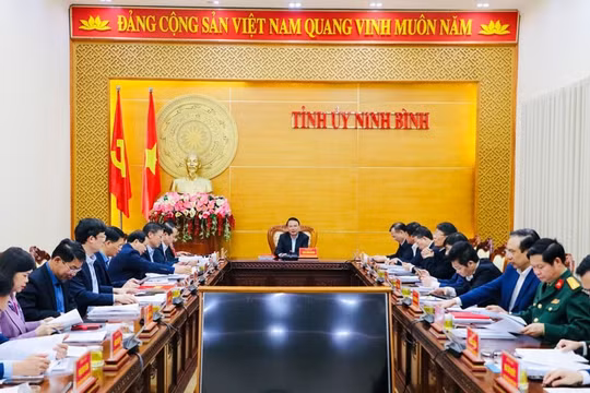 Ban Thường vụ Tỉnh ủy Ninh Bình cho ý kiến nhiều nội dung quan trọng