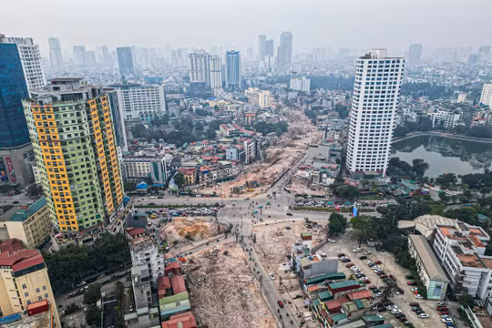 Hà Nội: Nhộn nhịp công trường Vành đai 1 những ngày rét đậm đầu năm