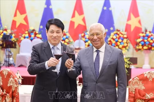Chủ tịch nước chủ trì chiêu đãi trọng thể Chủ tịch Hội đồng châu Âu
