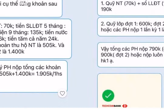 Làm rõ phản ánh thu quỹ, tiền học liên kết tại Trường Tiểu học Kim Liên