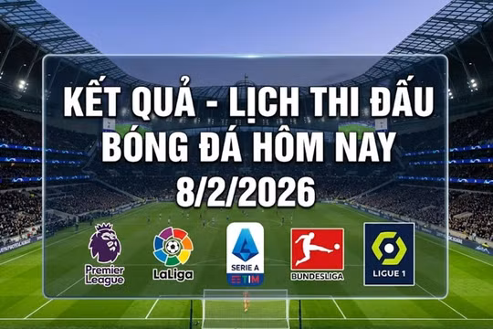 Kết quả, lịch thi đấu bóng đá hôm nay 8/2/2026: MU quật ngã Tottenham