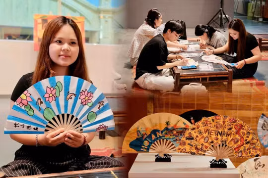 Giới trẻ thỏa sức sáng tạo với quạt giấy Chàng Sơn